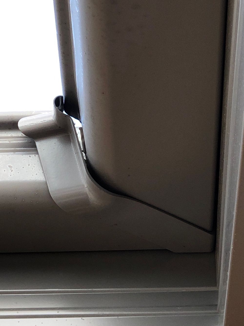 Gutter joint leaking, keeping the wall wet in a way that invites termites, found during a fixing inspection in Truganina