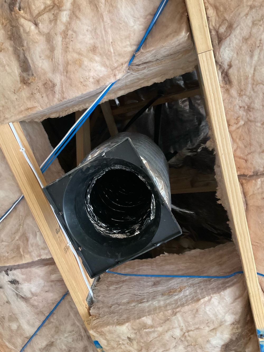 Ceiling insulation pulled back at the air conditioning registers and not replaced, Truganina